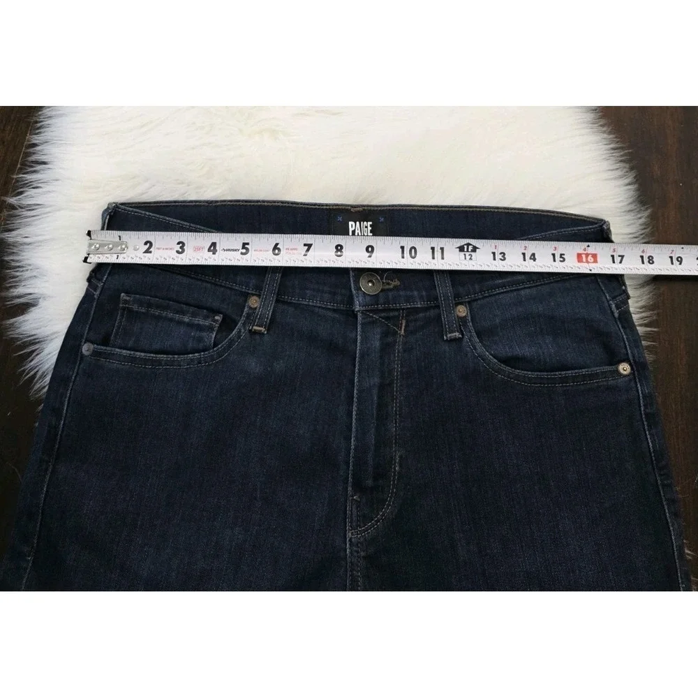 Paige Federal Slim Straight Jeans Men's Size 32 Casual Stretch Dark Blue Denim